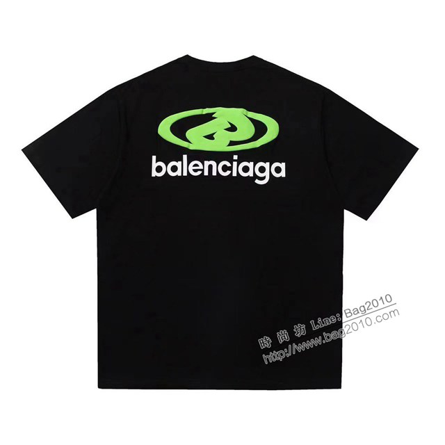 Balenciaga專櫃巴黎世家2023SS新款發泡印花T恤 男女同款 tzy2672
